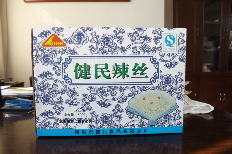 加工健民食品，供应潍坊新品恐龙牌辣丝