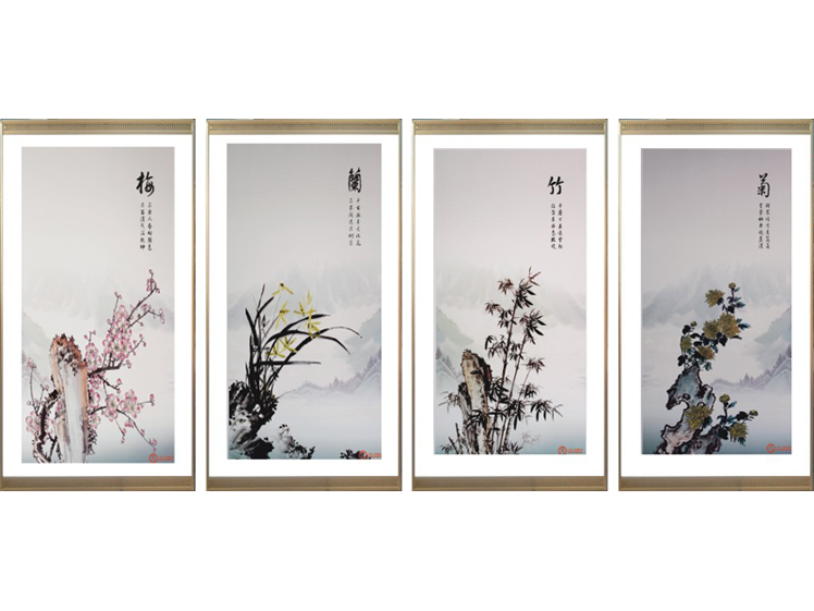 碳晶墙暖梅兰竹菊系列