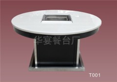 隐藏式电磁炉火锅桌定做|划算的隐藏式电磁炉火锅桌华宴供应