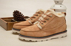 冬季系带雪地靴5788贝克汉姆羊毛保暖男鞋υgg雪地靴厂家