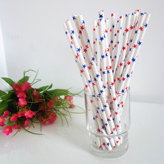 定制优等纸吸管 paper straws 彩色条纹纸吸管