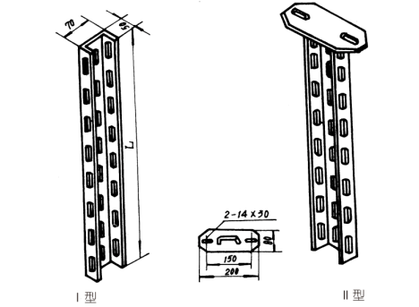 北京报价合理的GQ1-H01-B型槽钢立柱_北京GQ1-H0