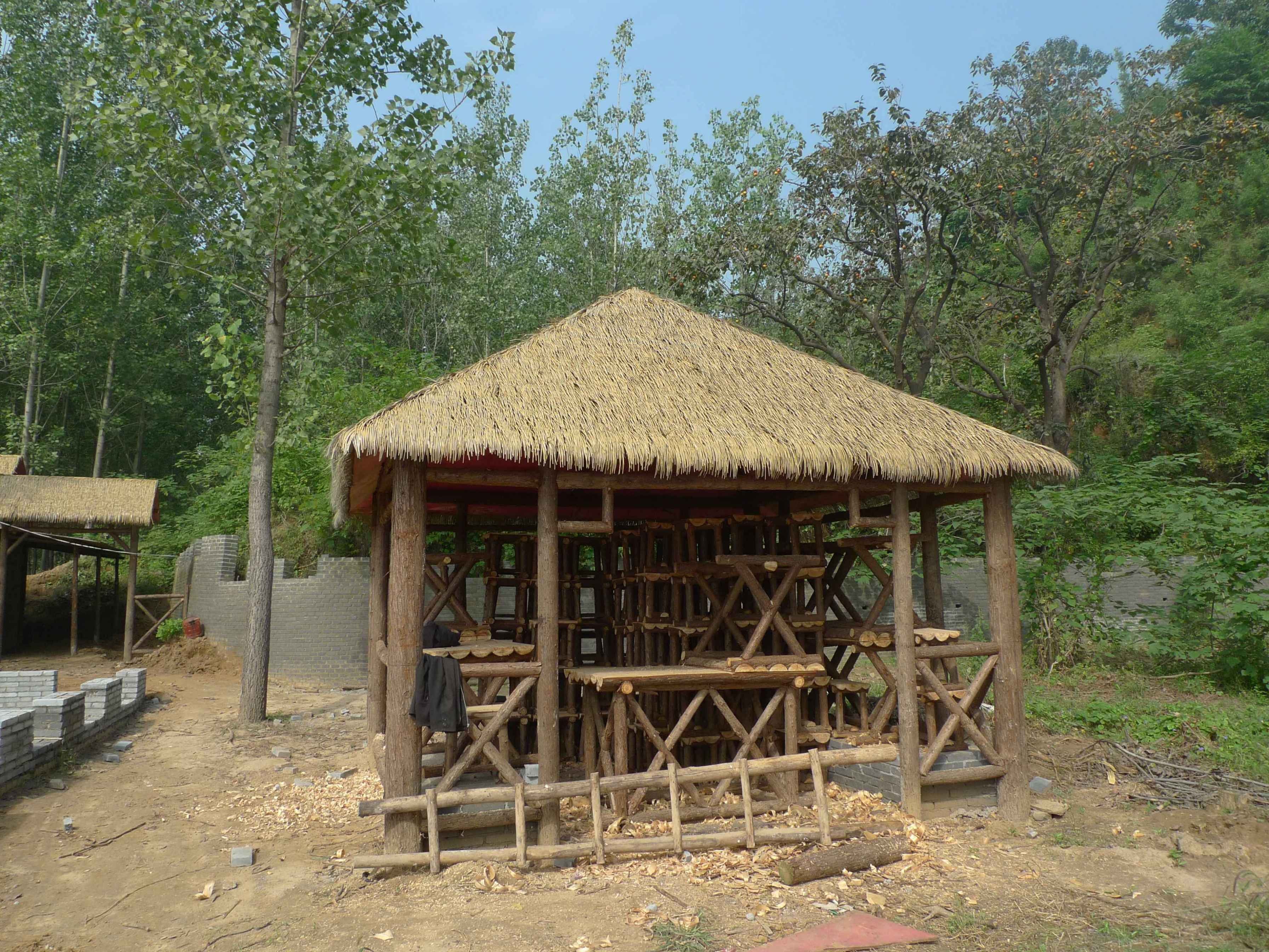 农家小院茅草屋,茅草屋农家小院_大山谷图库