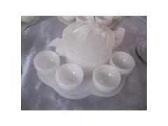 黑龙江白玉茶具|上等阿富汗白玉茶具供应商——双海石材厂