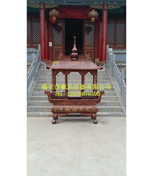 温州创意寺庙用长方形香炉供应——嘉兴宫观铜铁香炉