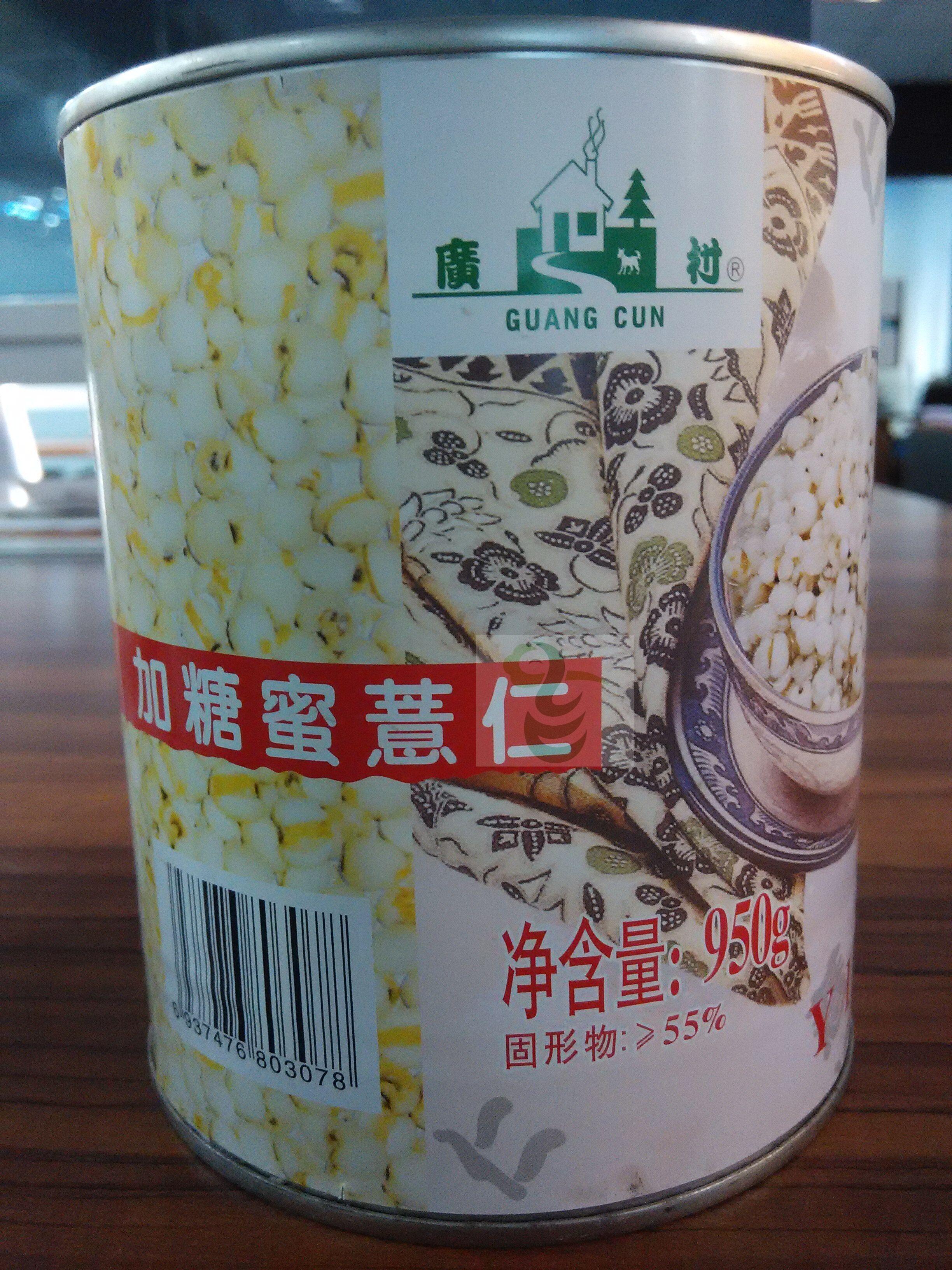广村加糖蜜薏仁罐头  罐装薏仁  薏仁米 奶茶原料批发