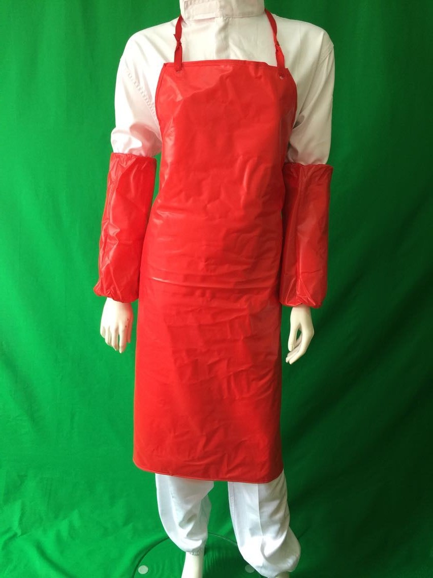 PVC食品耐油耐酸碱防水围裙袖套