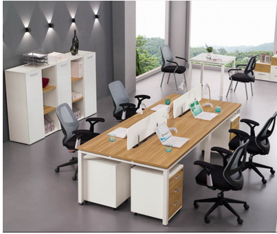 北京办公家具职员办公桌4人组合桌 屏风隔断桌组合员工桌