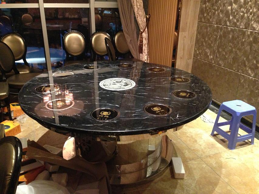 大理石火锅桌